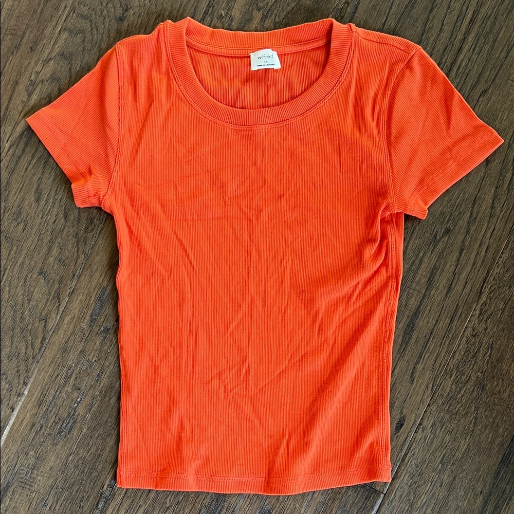 Wilfred Bold Orange Ribbed Top - Picture 1 of 3